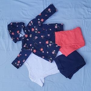 Carter's 18m, navy and corral outfit lot